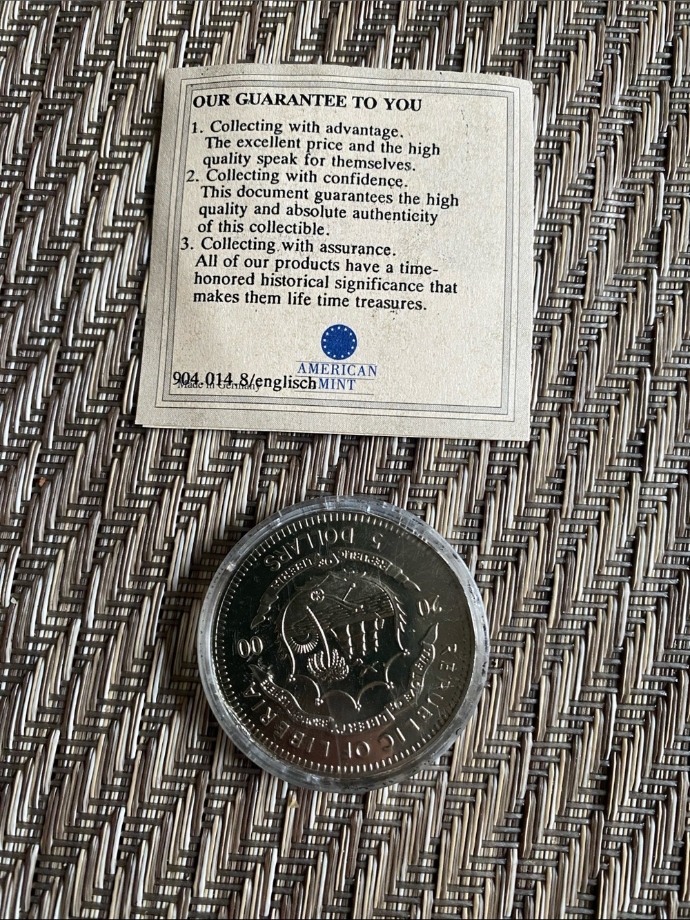 2000 Liberia $5 Coin WWII Attack Pearl Harbor – Complete with American Mint COA